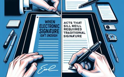 Quando la firma elettronica non basta: atti che richiedono ancora la firma tradizionale